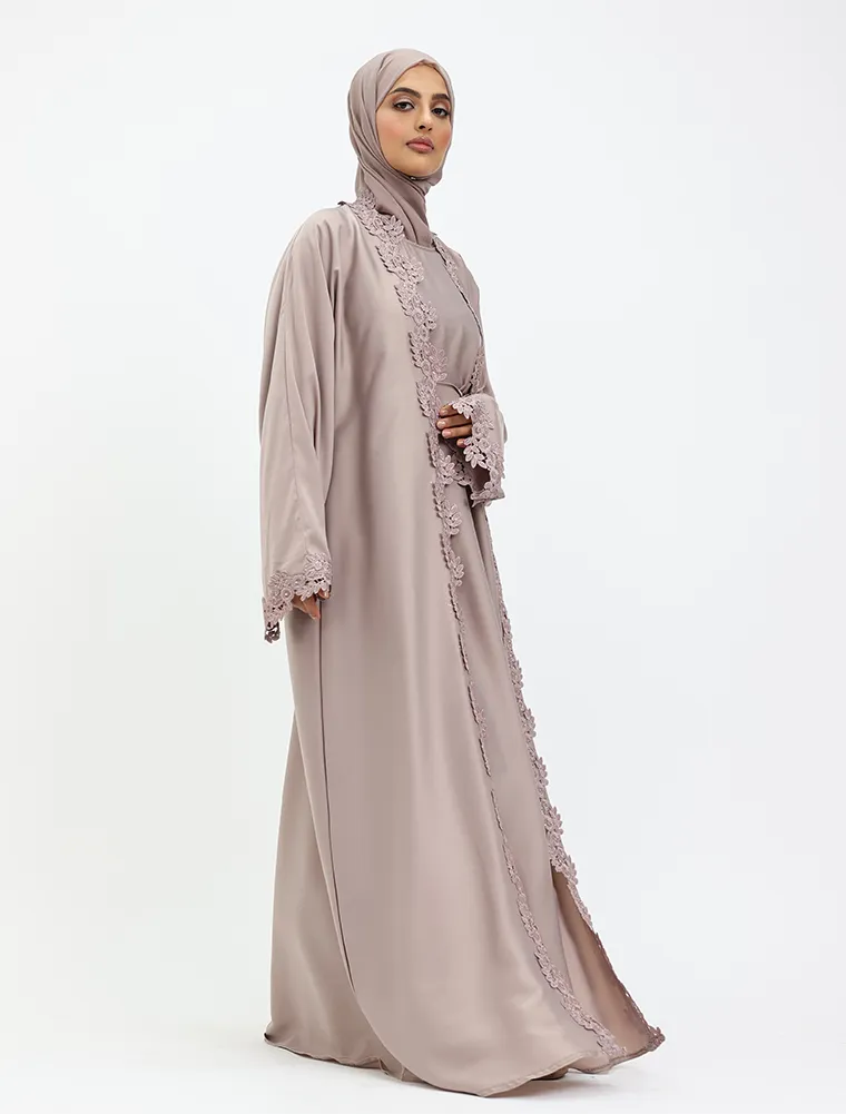 Rose Pink 2 Piece Amara Abaya